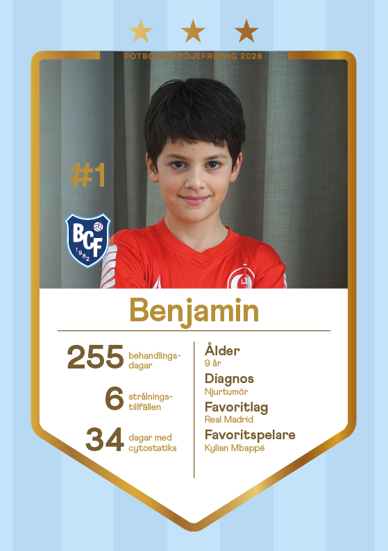 Fotbollskort på Benjamin